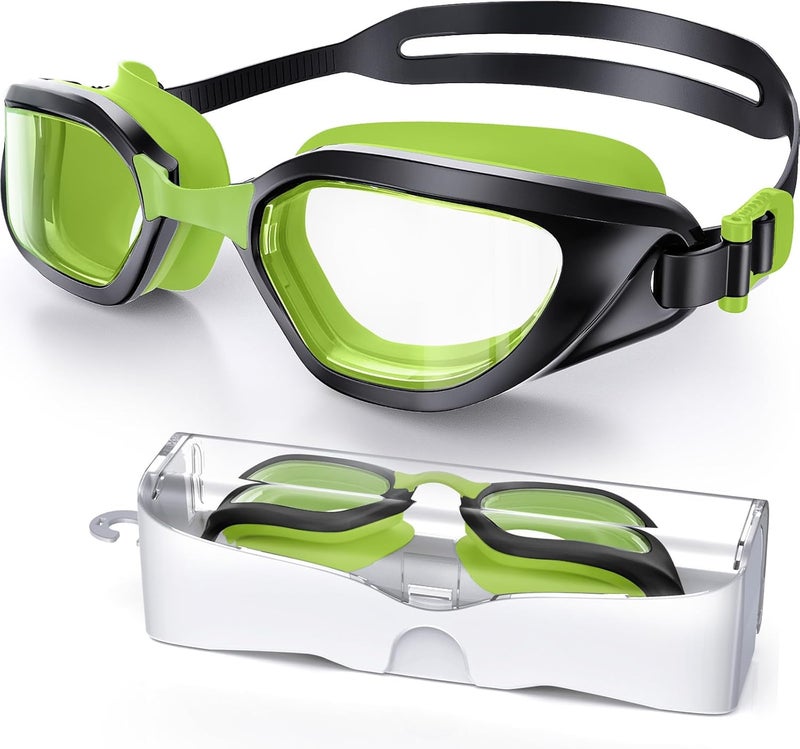 Vegemono Swim Goggles, Unisex Adult Swimming Goggles Anti Fog Anti UV No Leakage Wide View for Men Women Youth - Image 1